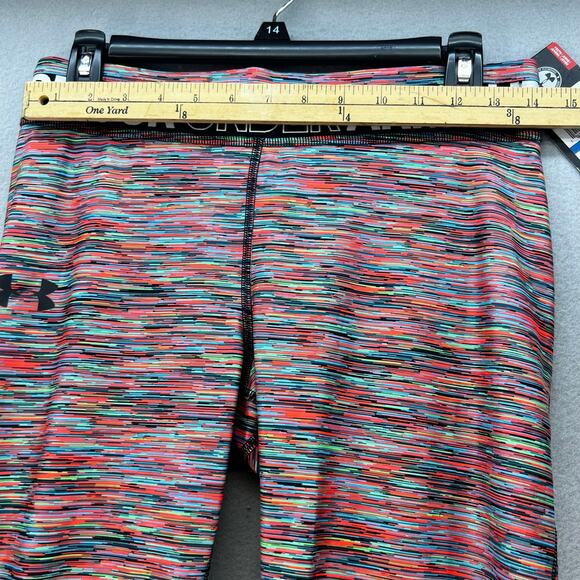 Under Armour Girl's Leggings XL Multi-Color Heather Cropped Capri Heat Gear - Picture 8 of 12